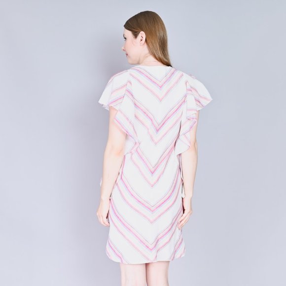 AMANDA UPRICHARD Chevron Stripe Shift Dress NWT - Picture 4 of 6